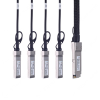 Arista Networks CAB-Q-S-2M Compatible 40G-DAC-CU QSFP+ to 4xSFP+ Passive 2M (6.6ft) 30AWG Direct Attach Cables